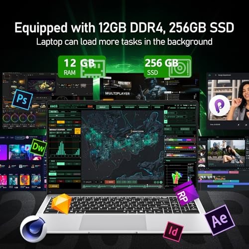 15.6″ Laptop Computer DDR4 8GB RAM 256GB SSD,traditional laptop computers with