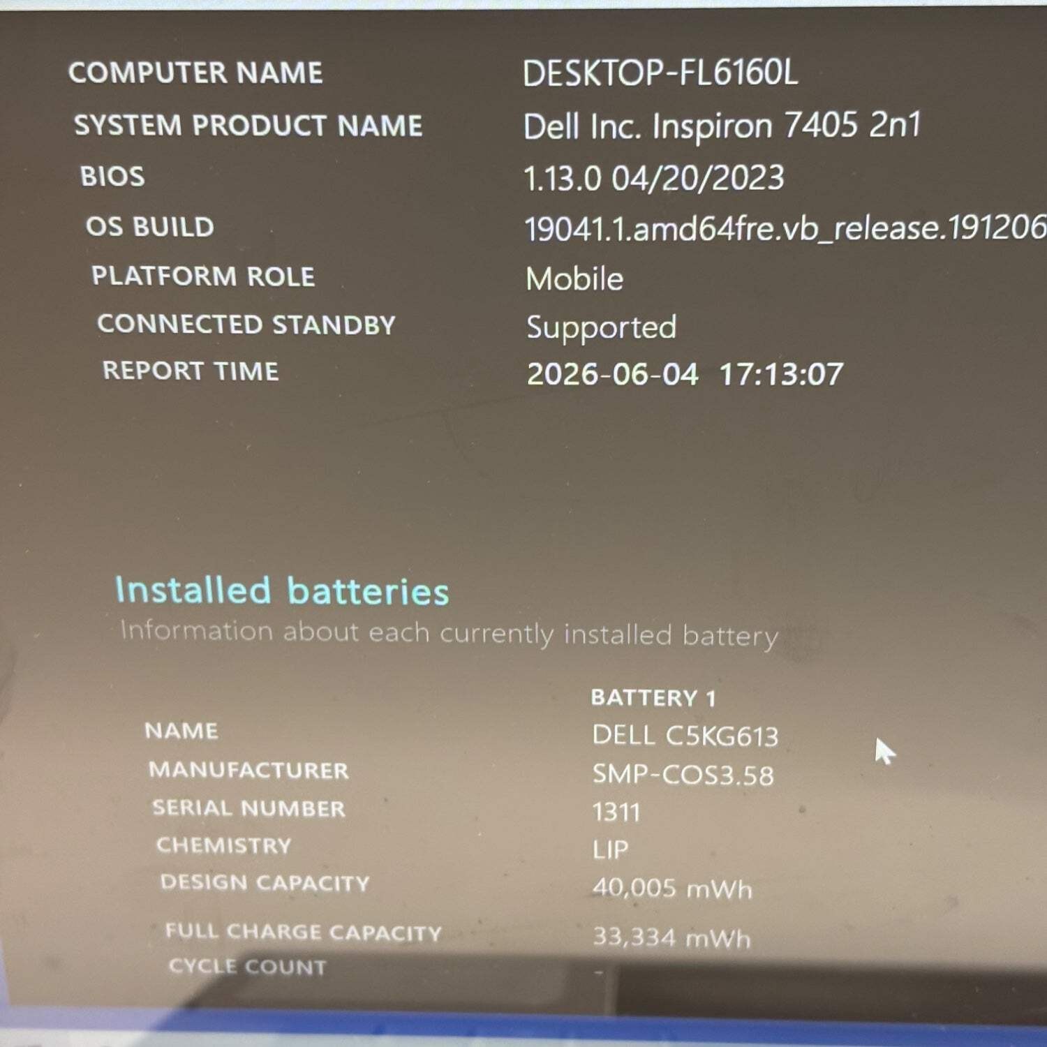Dell Inspiron P126G 14″ Touch Screen Ryzen 5 4500U 8GB RAM 256GB SSD