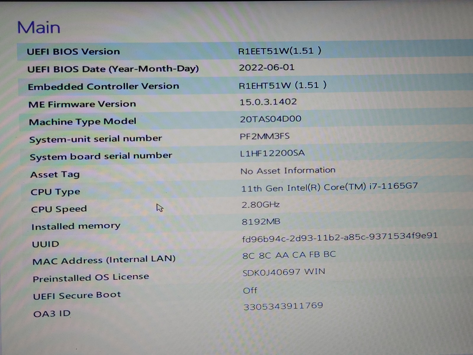 Lenovo ThinkPad E14 Gen 2 14″ FHD i7-1165G7 8GB RAM 512GB SSD No OS