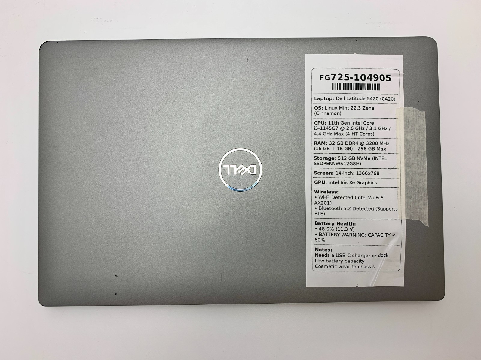 Dell Latitude 5420 | i5-1145G7 | 32GB RAM | 512GB NVMe | LINUX