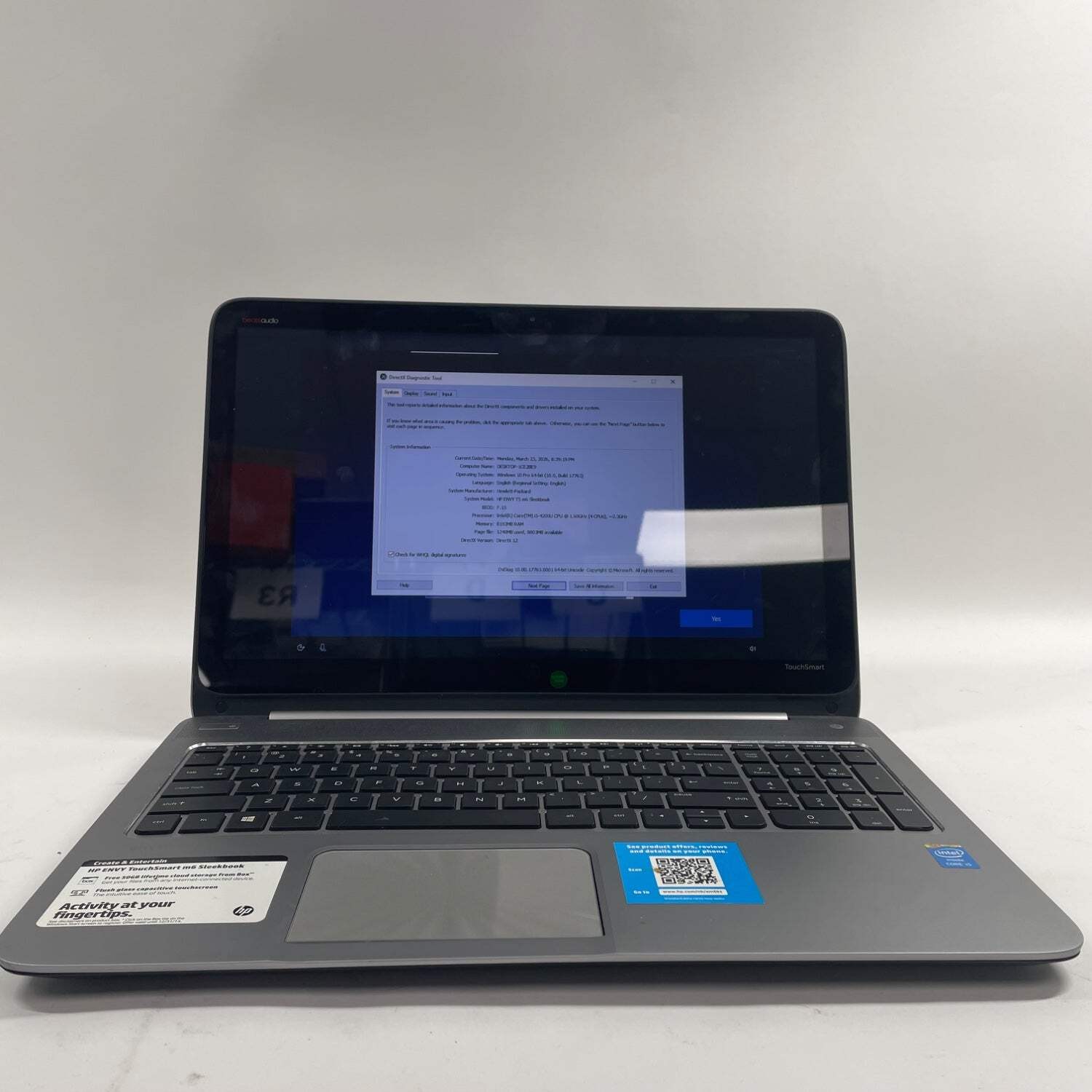 HP Envy TS m6 Sleekbook i5-4200U 1.60GHz 8GB RAM 750GB SSD