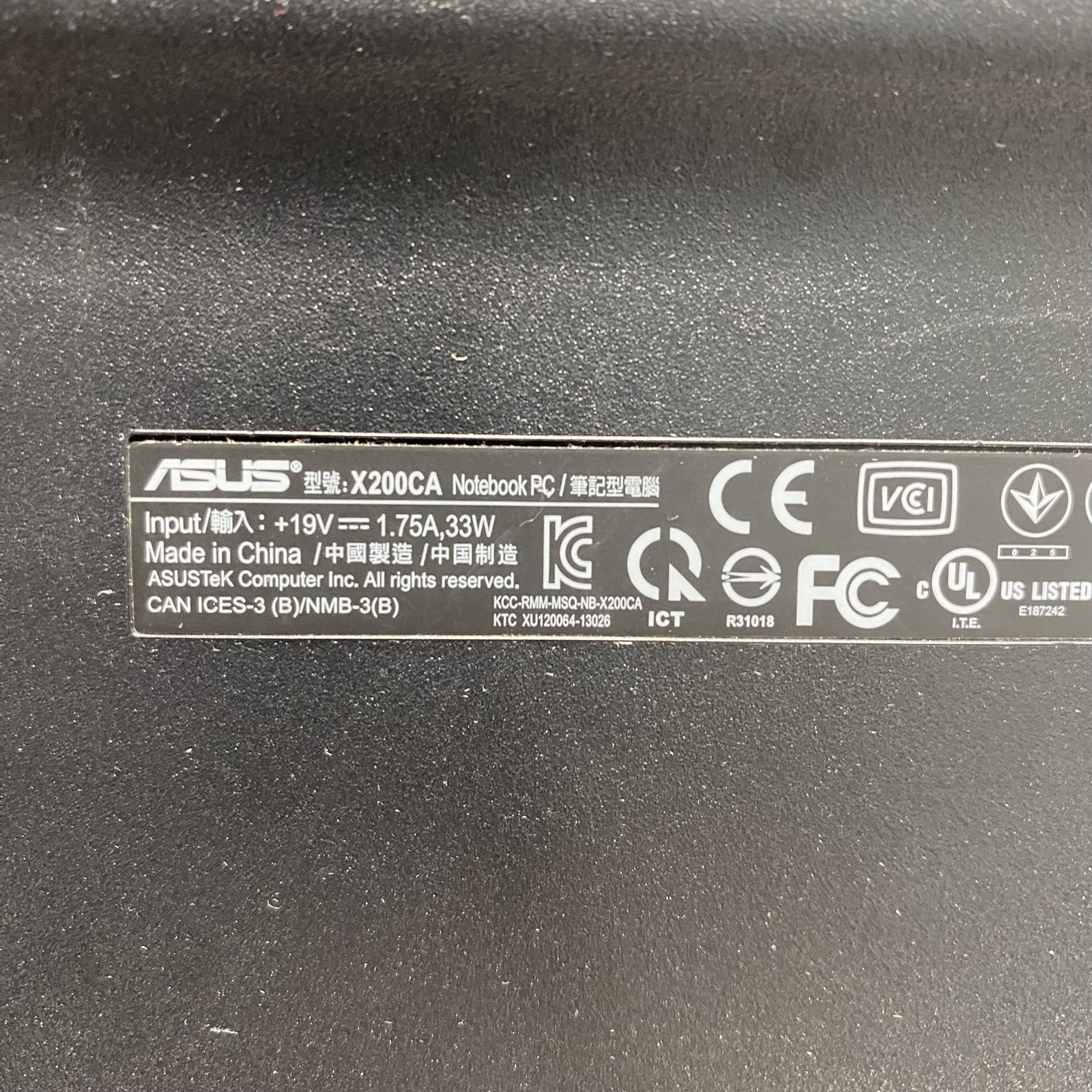 ASUS X200CA 11.6″ Touch Screen Notebook PC Intel Laptop Black For Parts