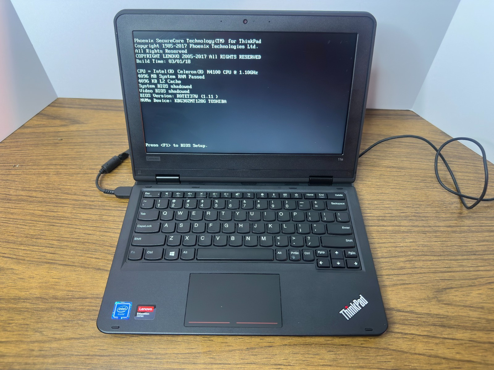 Lenovo ThinkPad 11e 5th Gen | intel N4100 | 4GB | No SSD | For Parts | *READ*