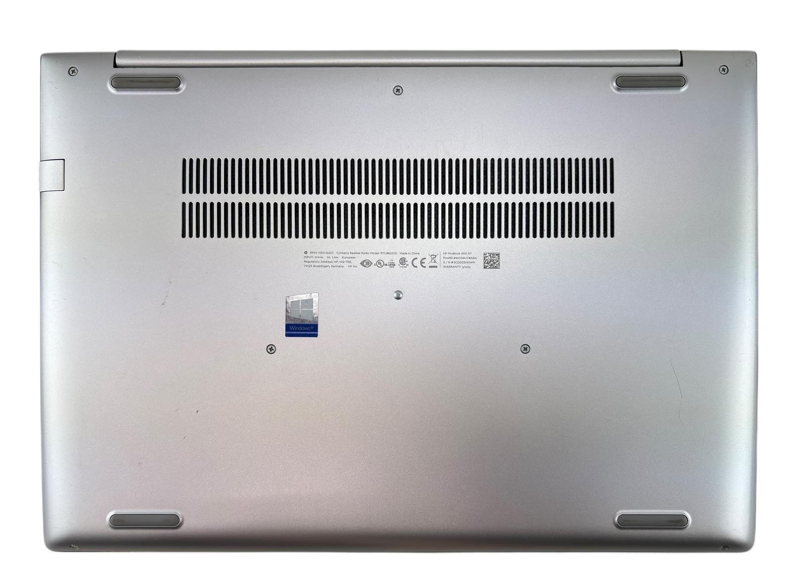 HP ProBook 450 G7 15.6″ Touch Quad i5-10210U 1.60GHz 256GB SSD 8GB RAM Win11 Pro