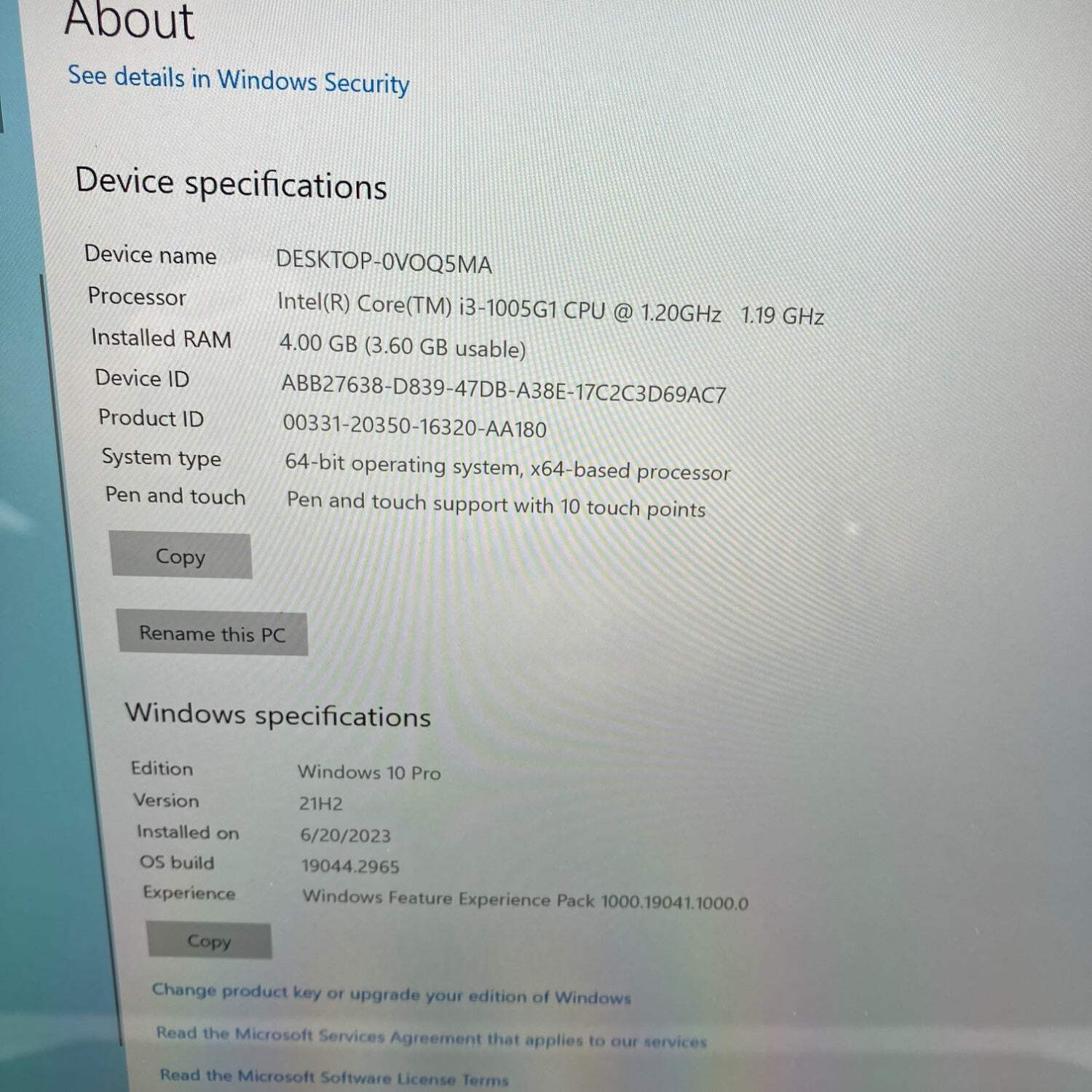 Microsoft Surface Pro 7 1866 13″ i3-1005G1 1.2GHz 4GB RAM 128GB SSD