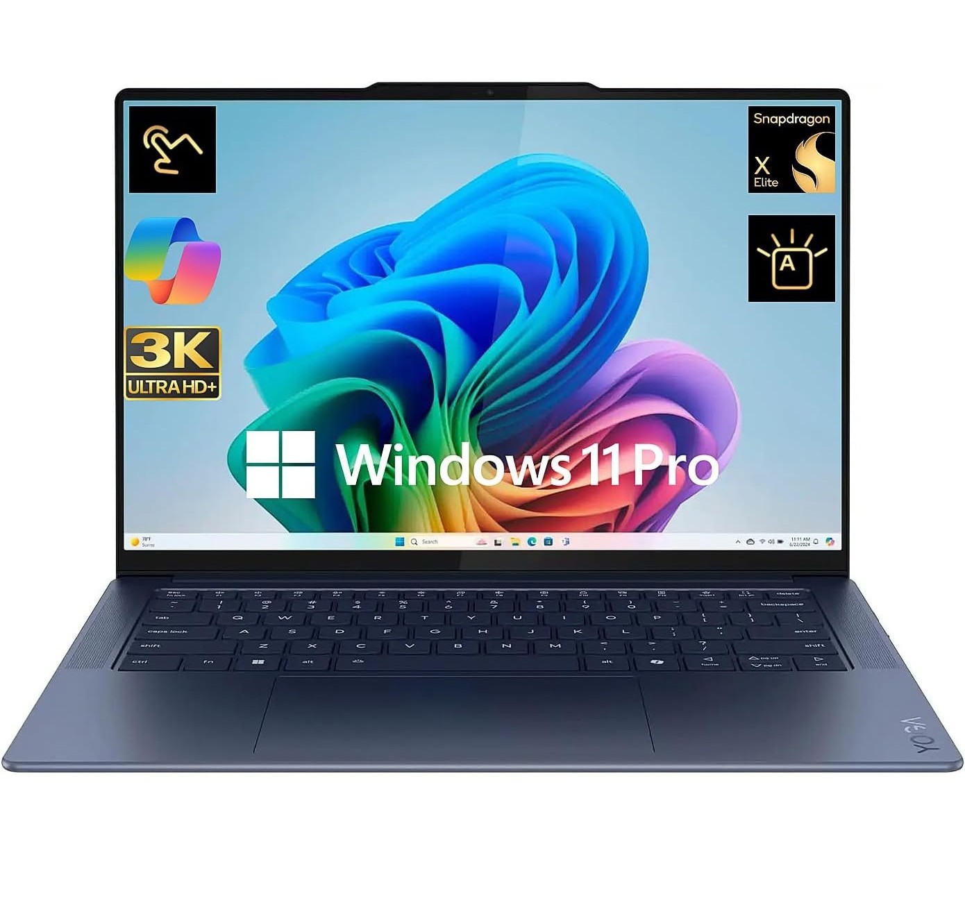 Lenovo Yoga Slim 7X 14.5″ Touch Laptop,Snapdragon X Elite, 16GB RAM 1TB SSD,WiF7
