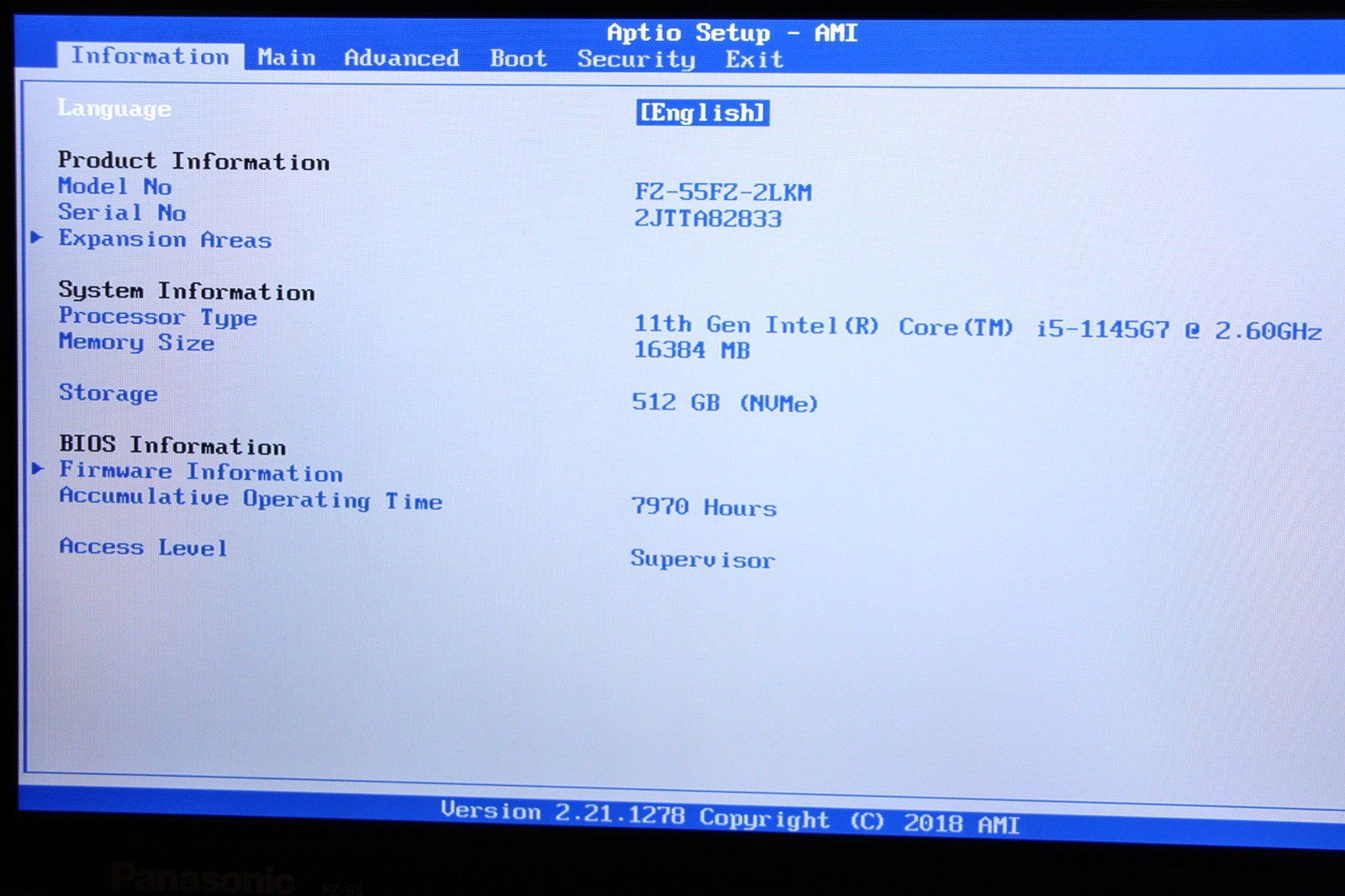 Panasonic Toughbook FZ-55 MK2 i5-1145G7 16GB/512GB/GPS/DVD/Touchscreen