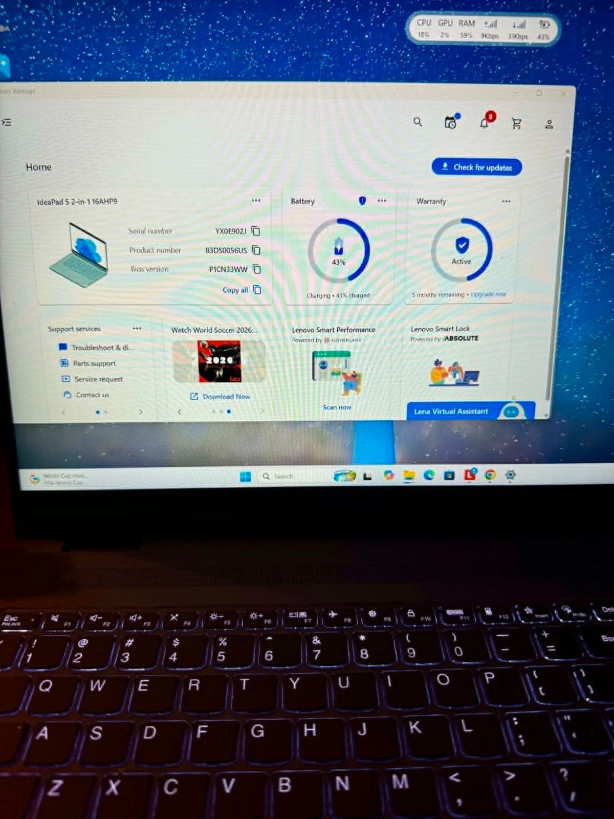 Lenovo IdeaPad 5 16AHP9 16″ (1TB SSD, AMD Ryzen 7 8845HS, 4.50GHz, 16GB)