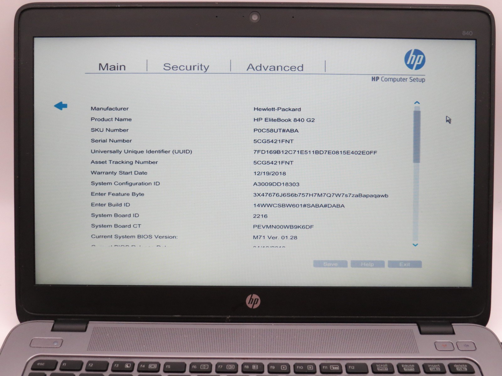 HP Elitebook 840 G2 i5-5200U @ 2.2GHz 8GB DDR3 240 GB SATA SSD No OS