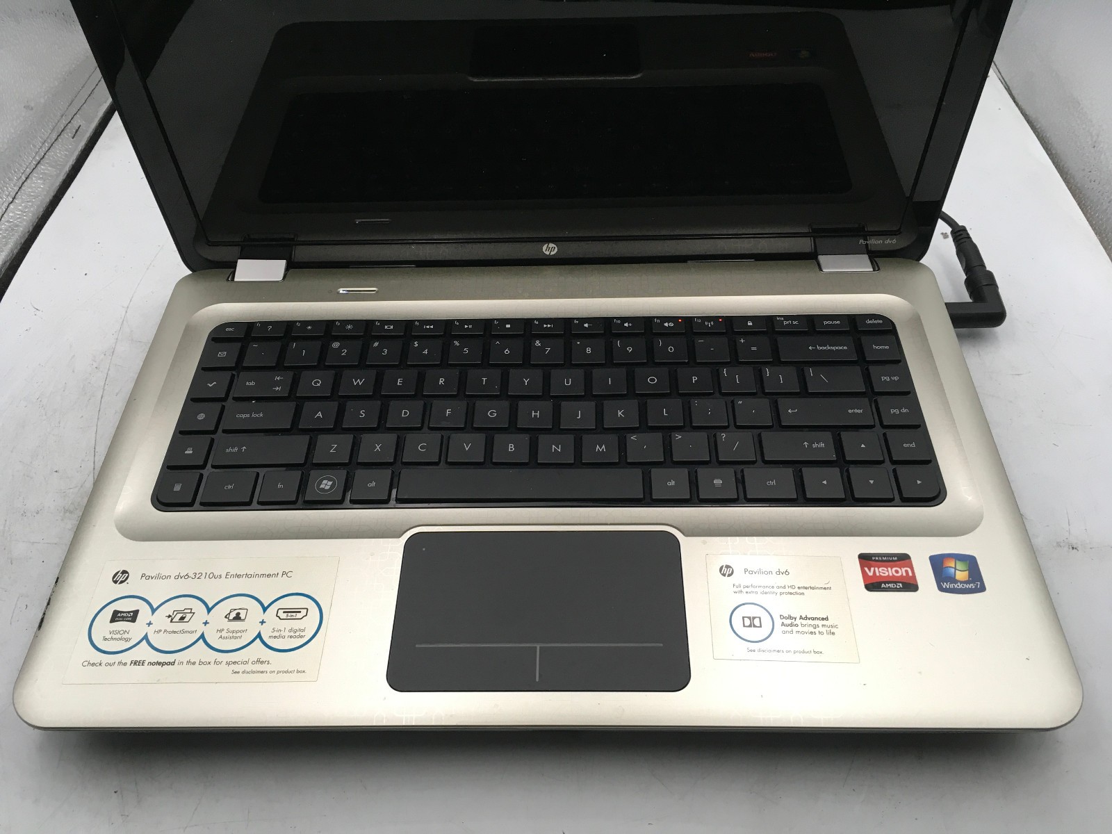 HP PAVILION DV6 3010US – FOR PARTS/NO BOOT – AMD TURION 2 P520 – 4GB RAM – BB