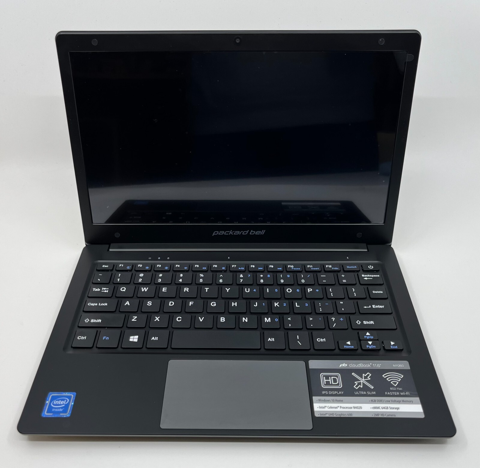 Packard Bell N11260 cloudBook Laptop 11.6″ 64GB 1.10GHz 4GB RAM No Battery