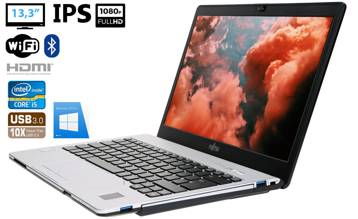 Fujitsu LifeBook S936 13.3″ i5-6200U Max 2.80GHz FullHD with WebCam Win 10Pro