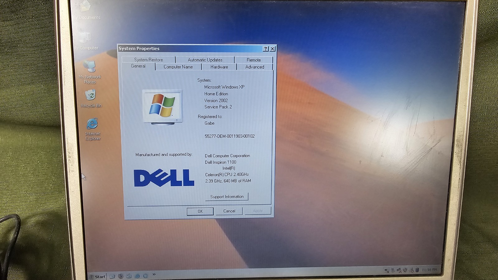 (2) DELL Inspiron 1100 Laptops 1 good battery, no hard drive, both work lot of 2