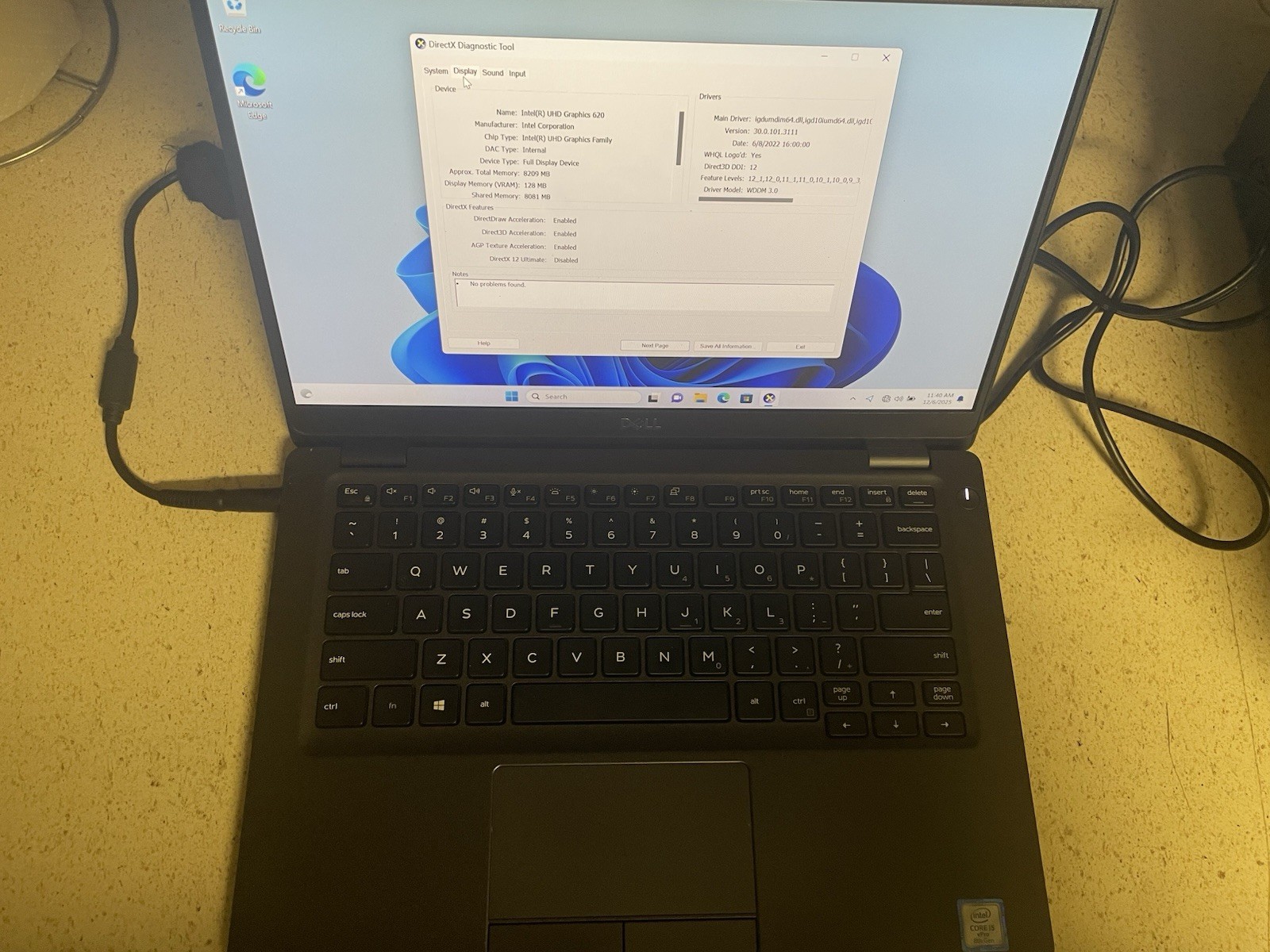 Dell Latitude 5300 Core I5-8365U 1.60 16GB RAM 512GB SSD Intel UHD 620 Graphics