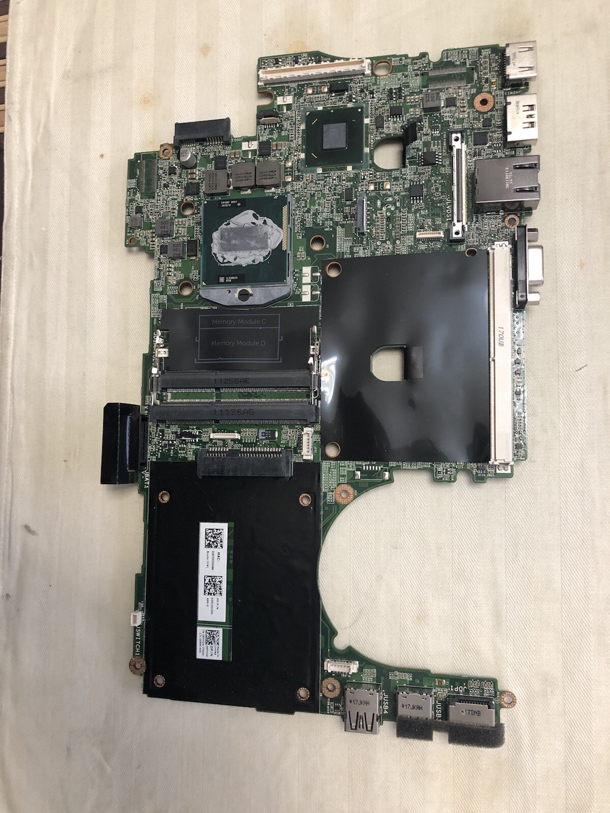 “MOTHERBOARD with Core i7 CPU only” Dell Precision M4600 No Screen Nothing else