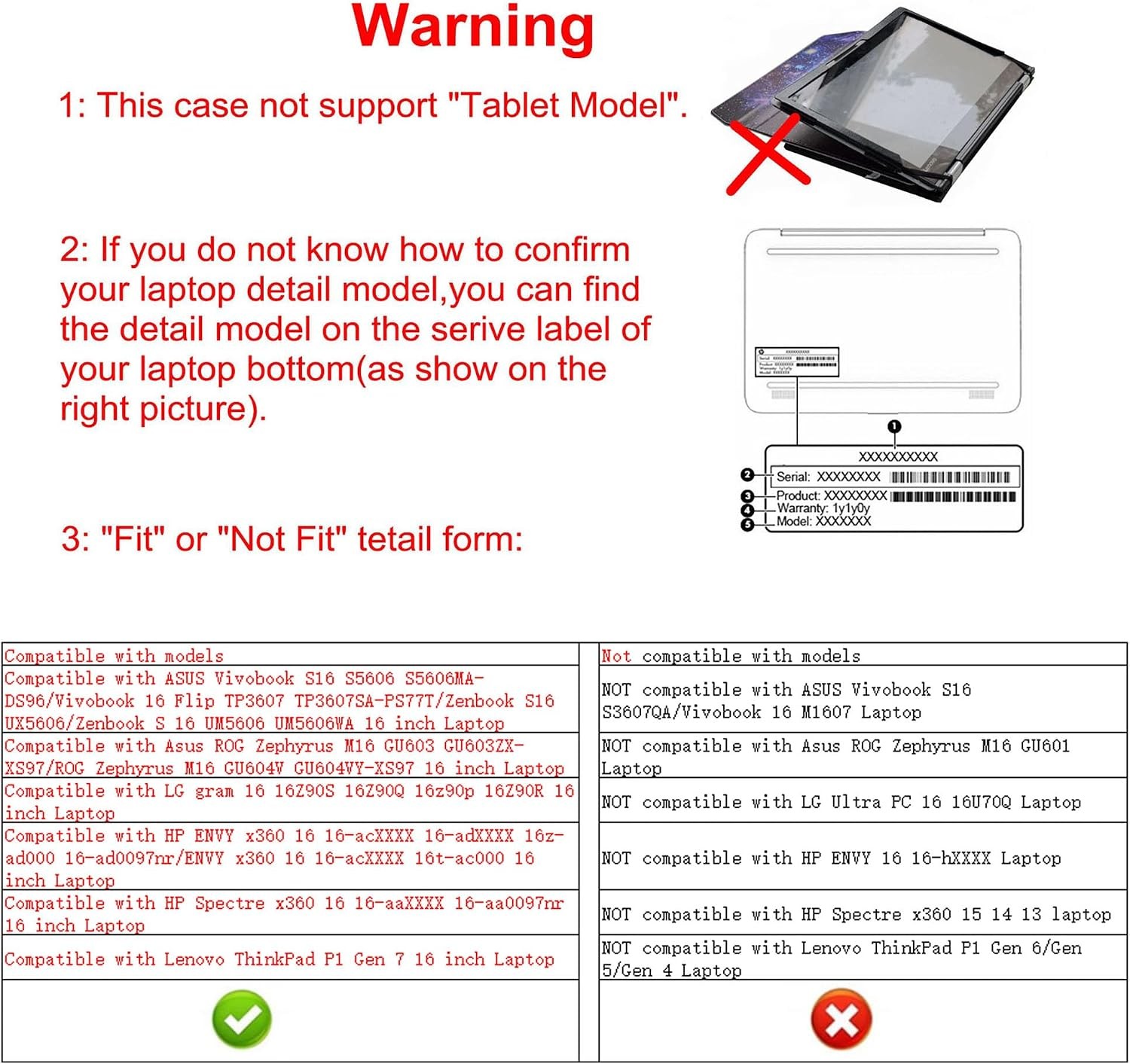 Protective Case for HP OmniBook X Flip 16 and ASUS Vivobook S16 S5606 S5606MA-DS