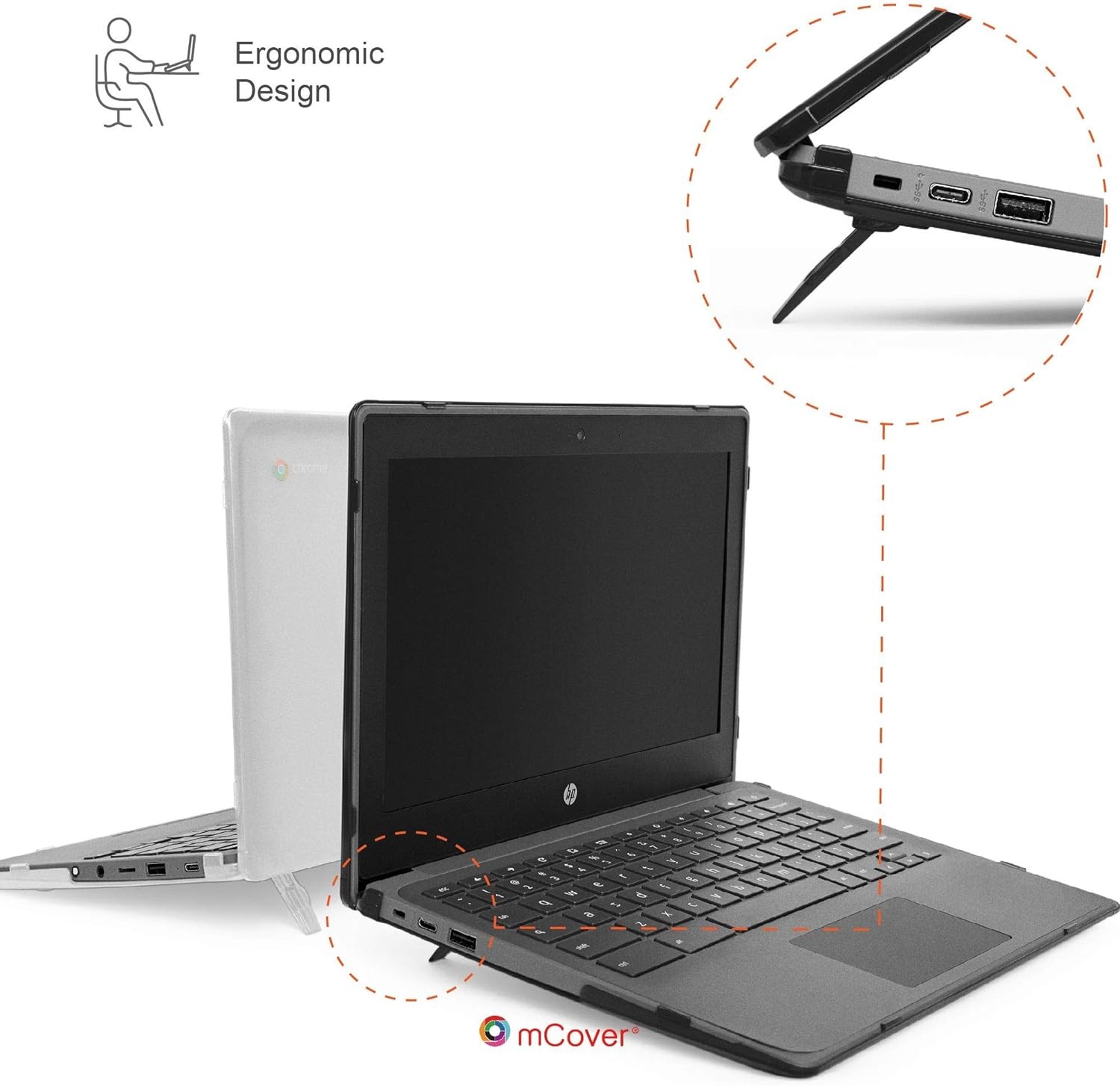 Aqua Clip-On Case for 11.6-inch HP Chromebook 11 G8EE / 11MK G9EE Series