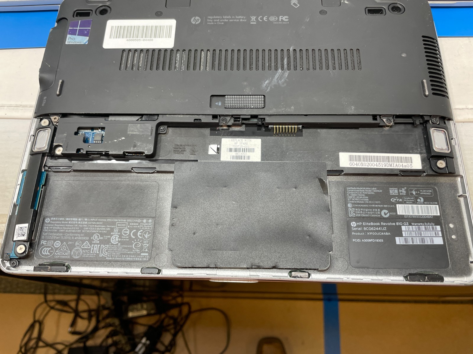 PARTS OR REPAIR: 5 HP EliteBook Revolve 810 G3 – i5 5200U 8GB RAM 256GB SSD