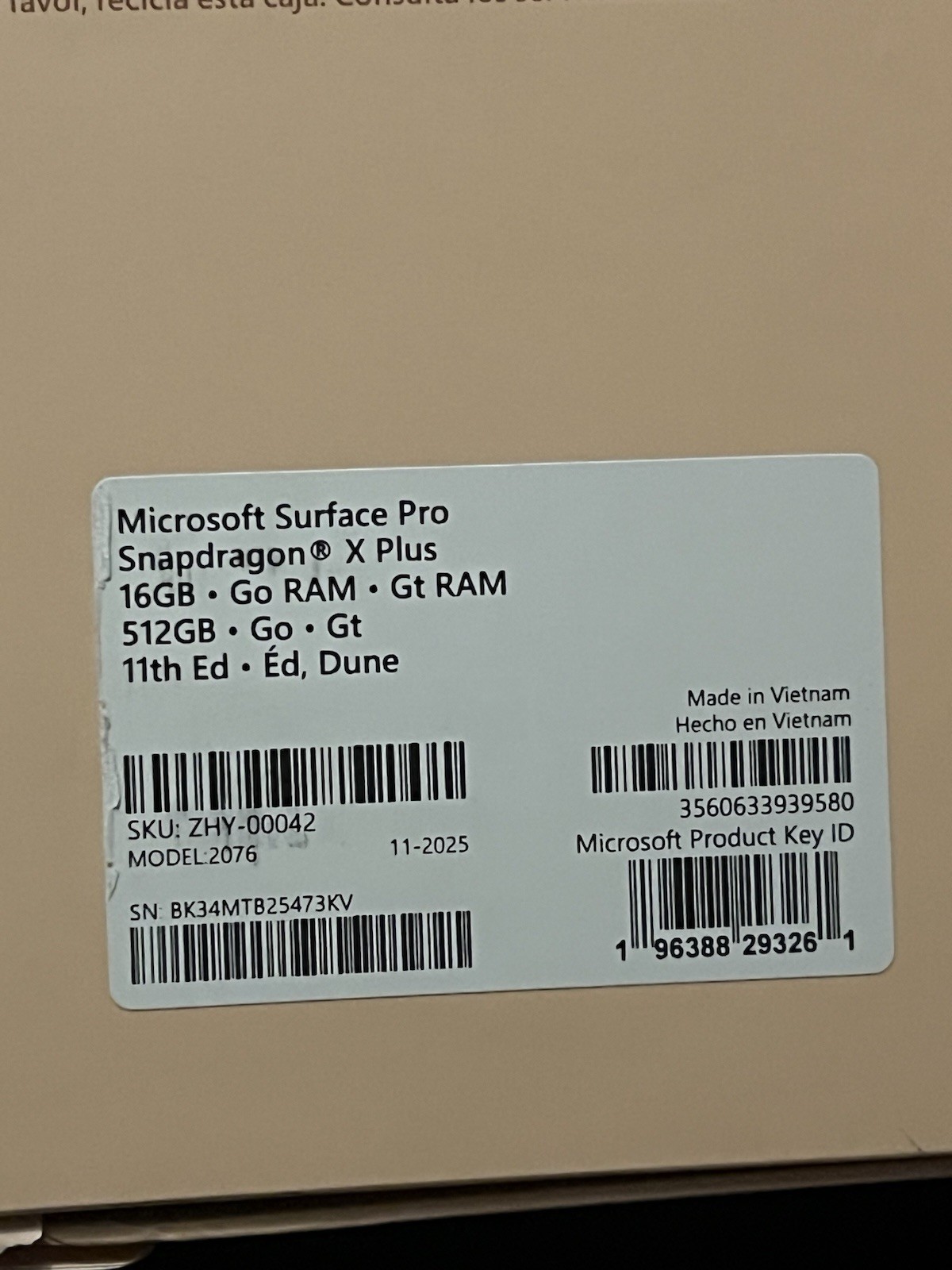 Microsoft Surface Pro 13” Snapdragon X Plus 11th Edition – Rose Gold -512GB 2025