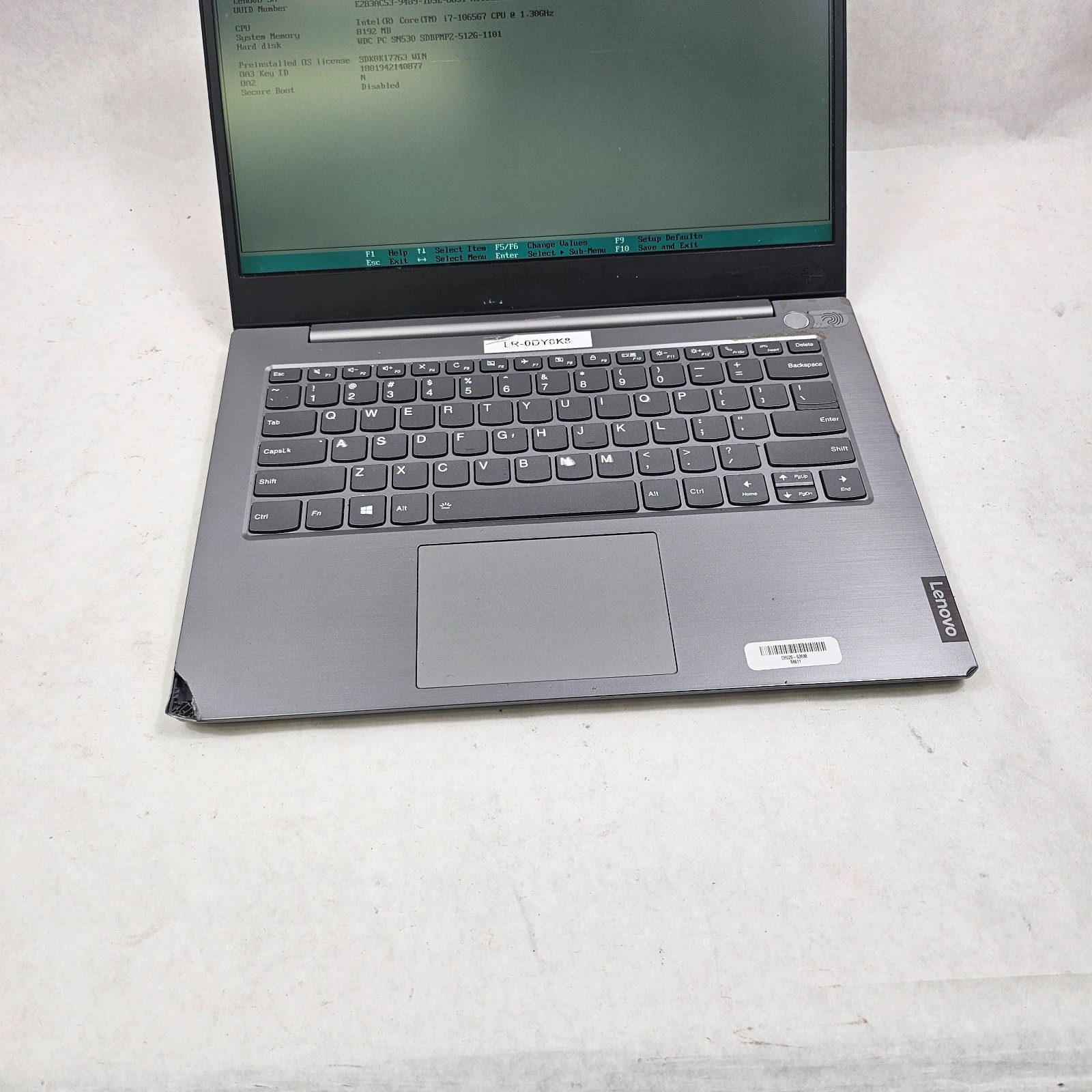 Lenovo Thinkbook 14-IIL Core i7-1065G7 1.3GHz 8GB RAM 512GB SSD No OS *READ