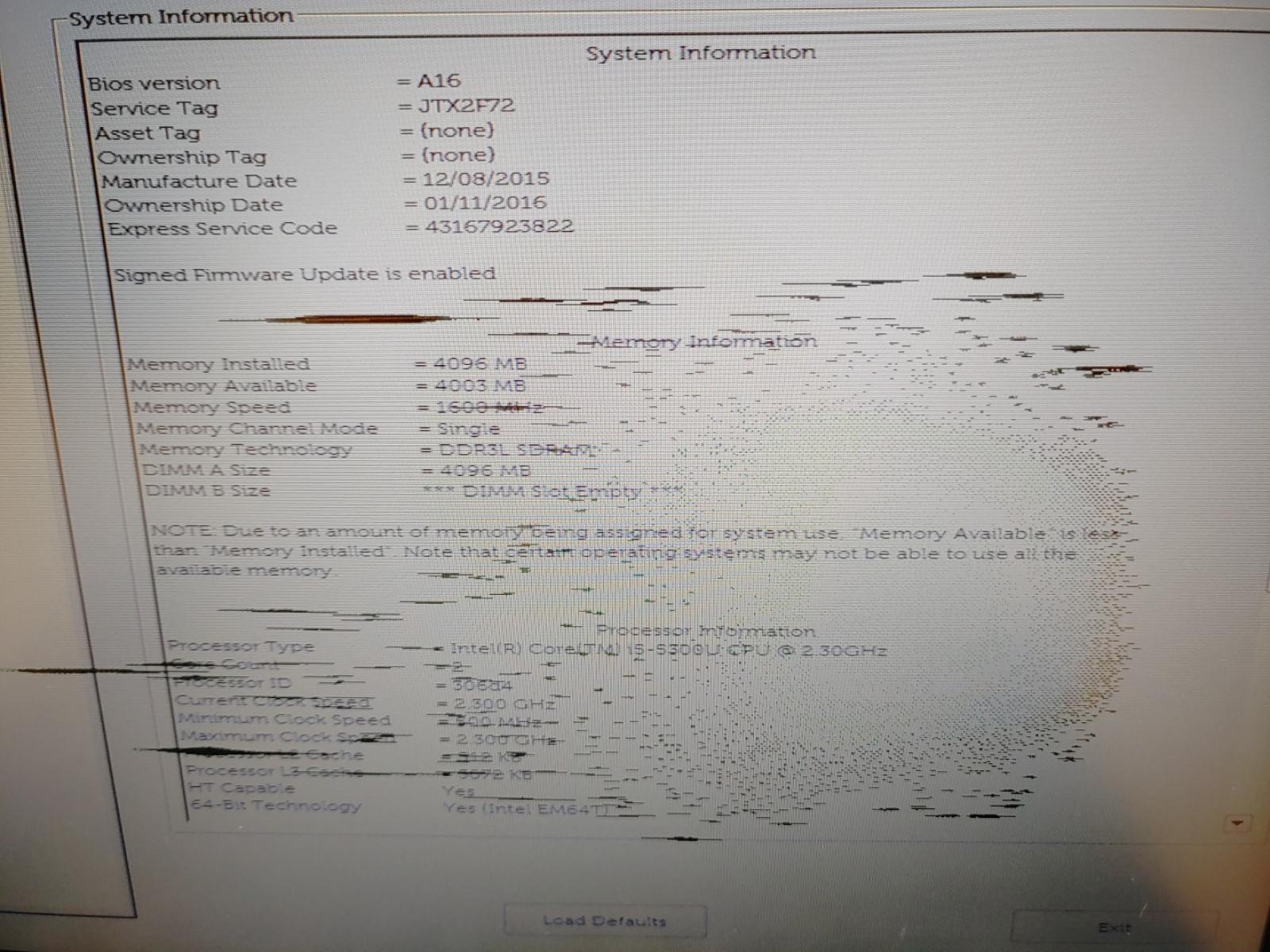 Dell Latitude E7450 14-inch Intel i5-5300U✔4GB✔ *NO SSD/NO AC* **BAD SCREEN**