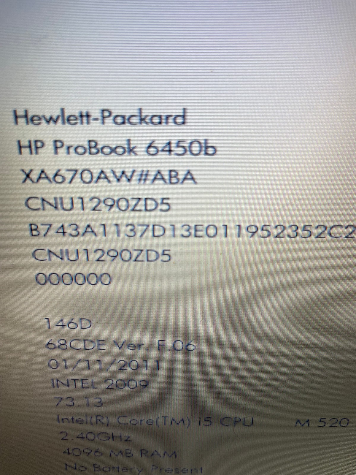 Lot of 6 HP (2) probook 6450B, (1) 6430b[HP-C], (2) Elitebook 6930p, (1) 8440p