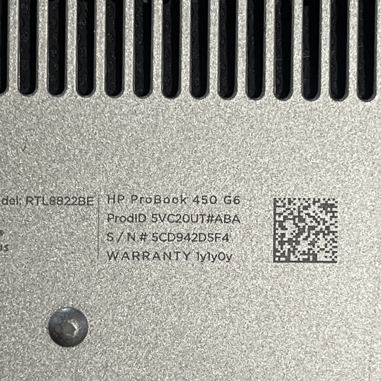 HP PROBOOK 450 G6 INTEL CORE I3-8145U 2.10GHZ 4GB RAM NO HD