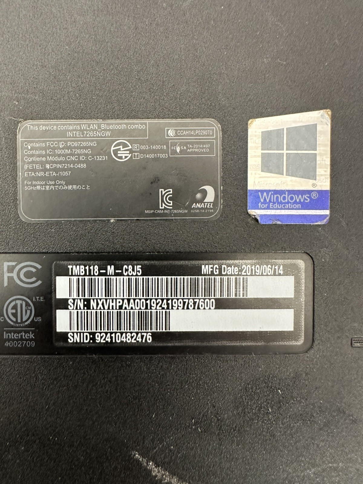 Acer TravelMate B118 Series N16Q15 Laptop 11.6″ UNTESTED!-UNKNOWN!