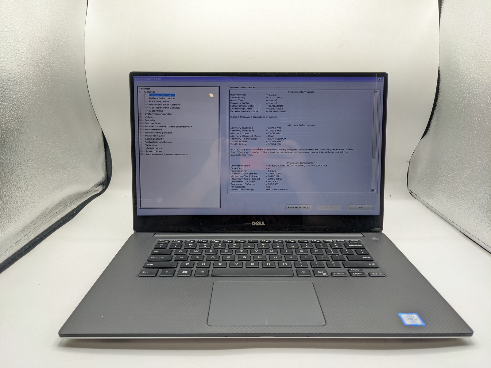 DELL PRECISION 5540 15″ i7 2.6GHz 16GB RAM 256GB *GRADE D*