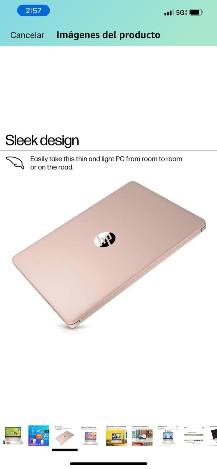 HP – 14″ Laptop – Intel Processor N150 – 4GB Memory – 128GB UFS – Pale Rose Gold