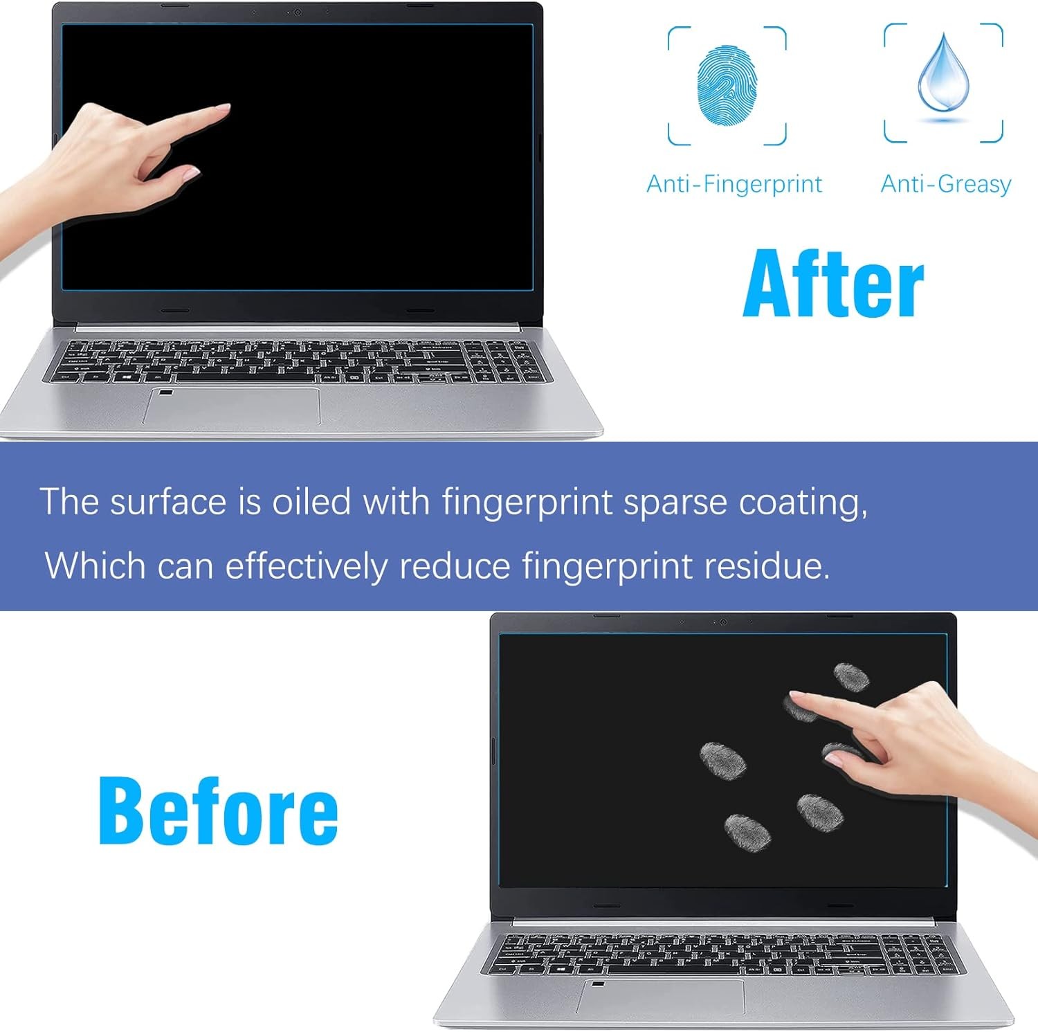 2 Pack Anti Blue Light (Matte) Screen Protector for HP Laptops 15.6″ Laptop