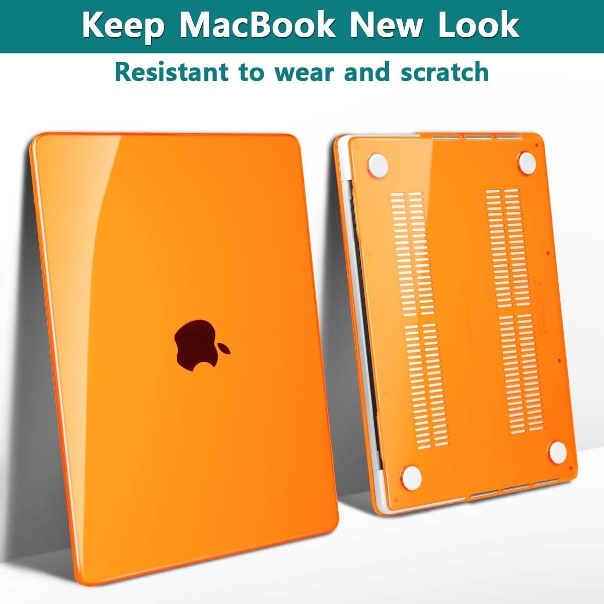 14 Inch M5 MacBook Pro Case for 2021-2025 Models A2992 A2918 A2779, Orange
