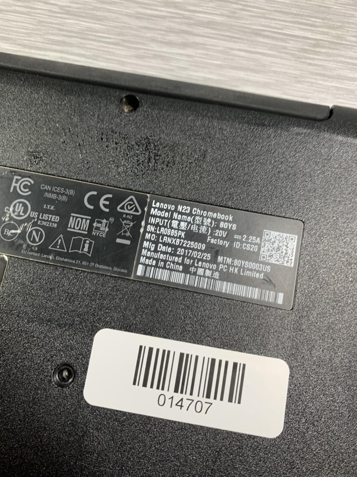 Lenovo N23 Chromebook Black – Parts – Repair
