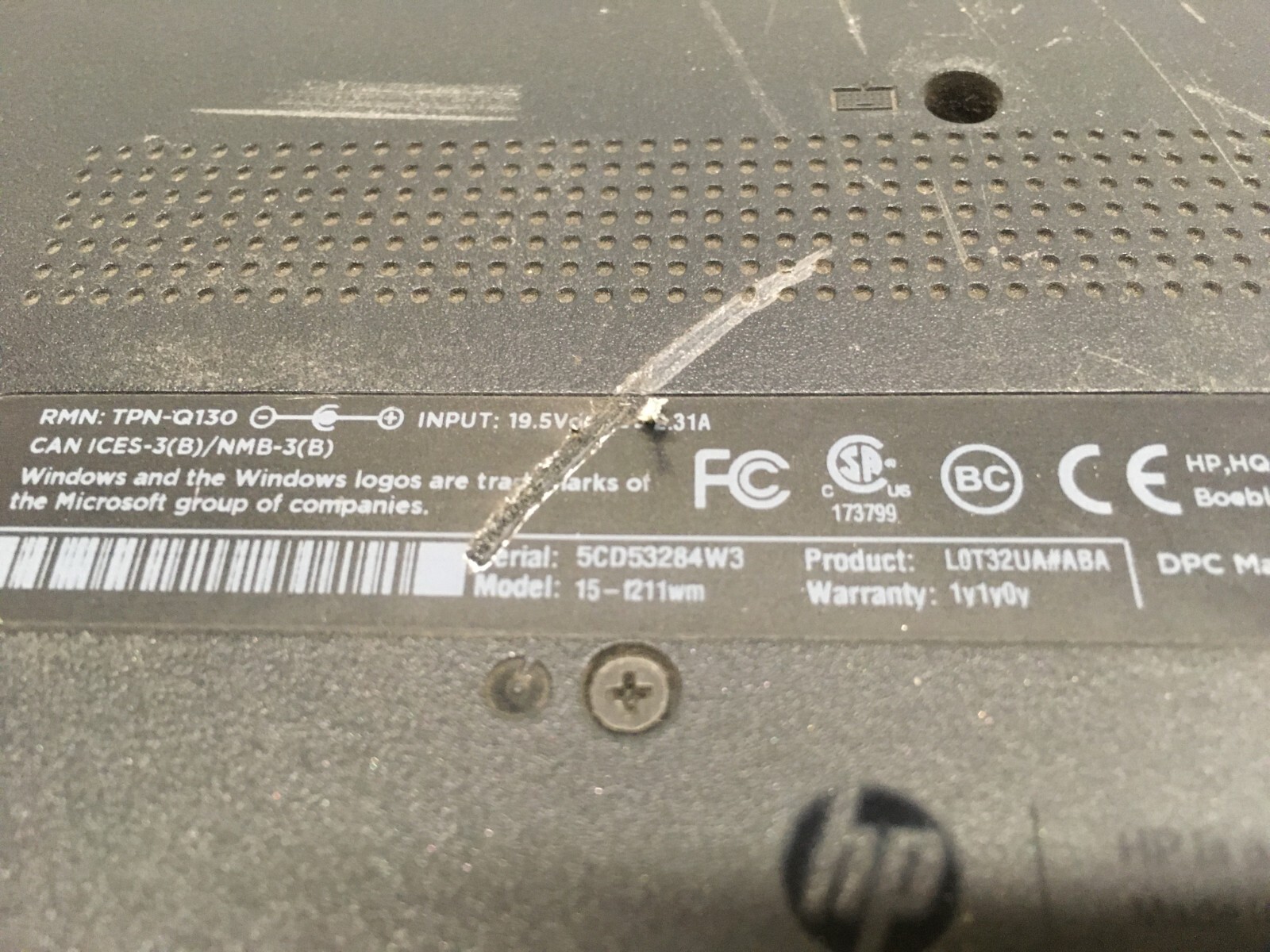 HP 15 – f211wm 15″ (AS IS) – Intel Celeron N2840 – JZ