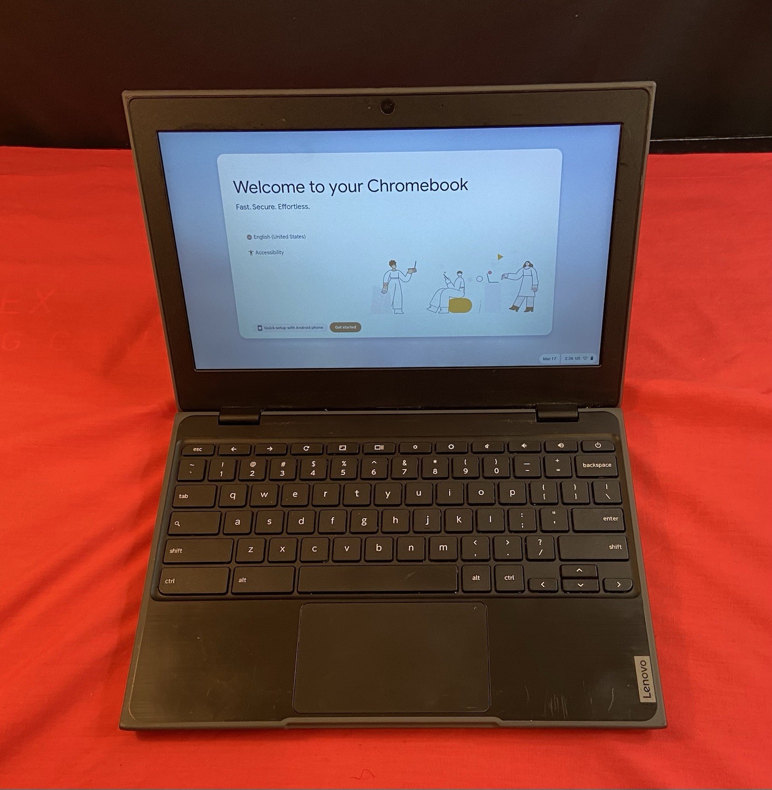 Lenovo (Chromebook) 100e Gen2 82CD0000US 4GB 32GB Wi-Fi NO CHARGER TESTED/FUNC