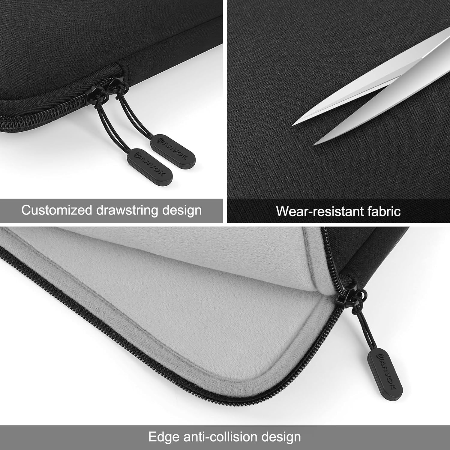 15 15.6 16 Inch Laptop Sleeve with Front Pocket, Shockproof Protective Laptop Ca