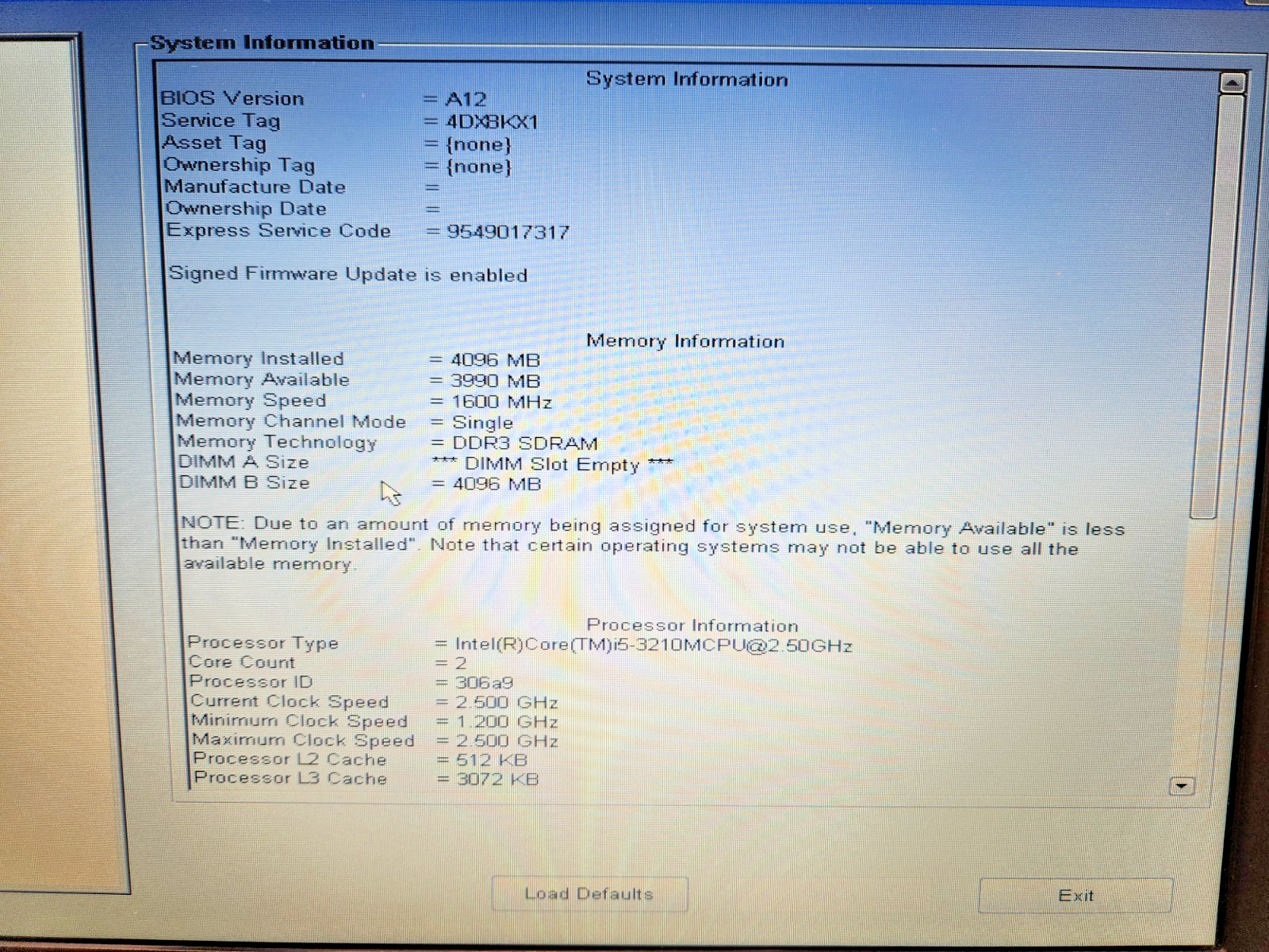 DELL LATITUDE E6430 Laptop Intel Core i5-3210M 2.50 GHZ 4 GB