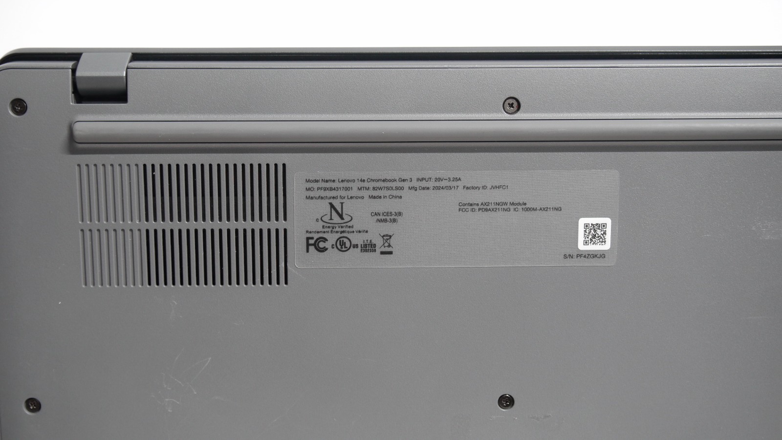 lenovo 14e chromebook gen 3 intel non-touch laptop for parts or repair. Read