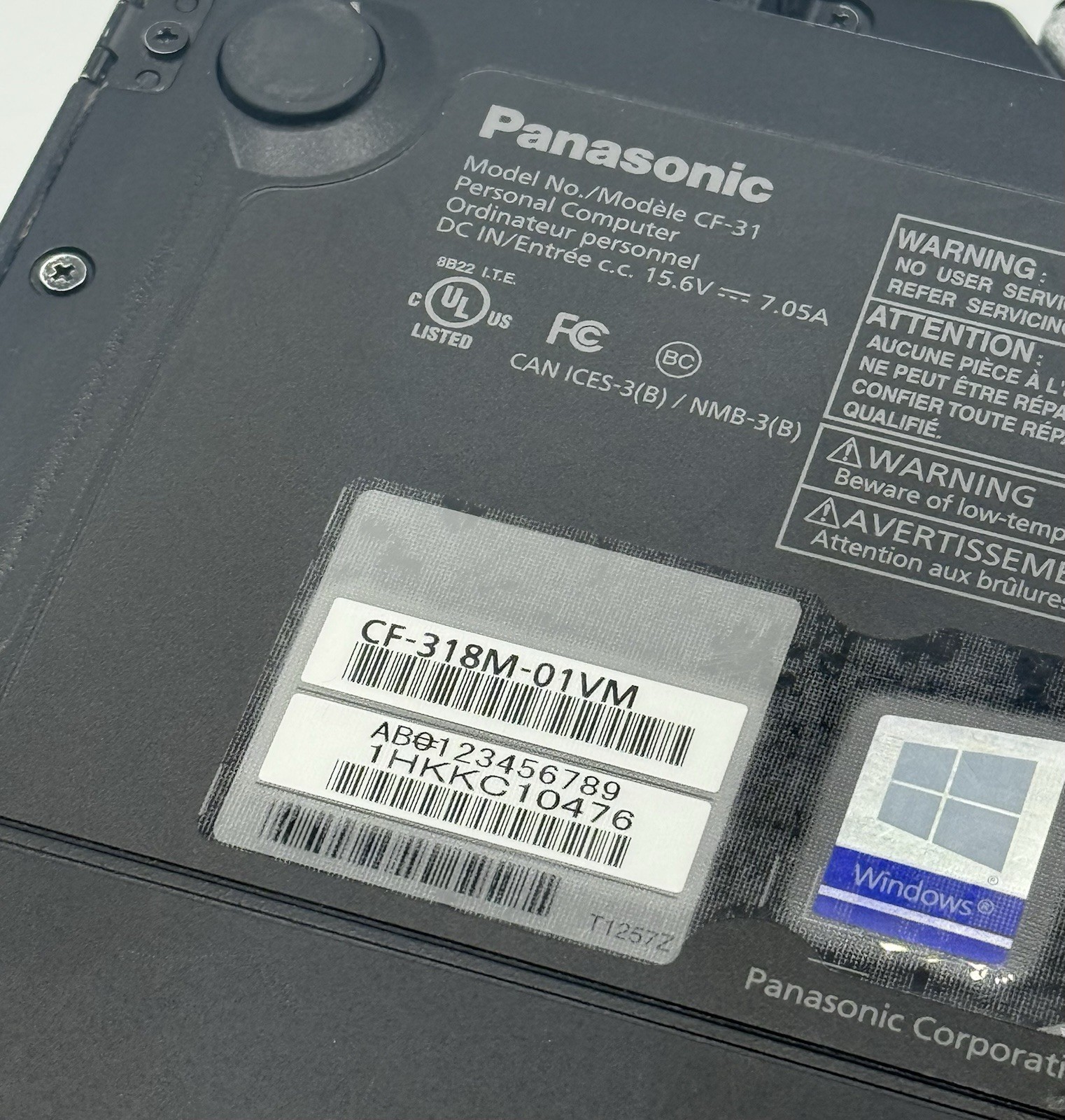 Panasonic Toughbook CF31 13.1” Touch i5-7300U 8GB RAM 256GB SSD Win10P READ