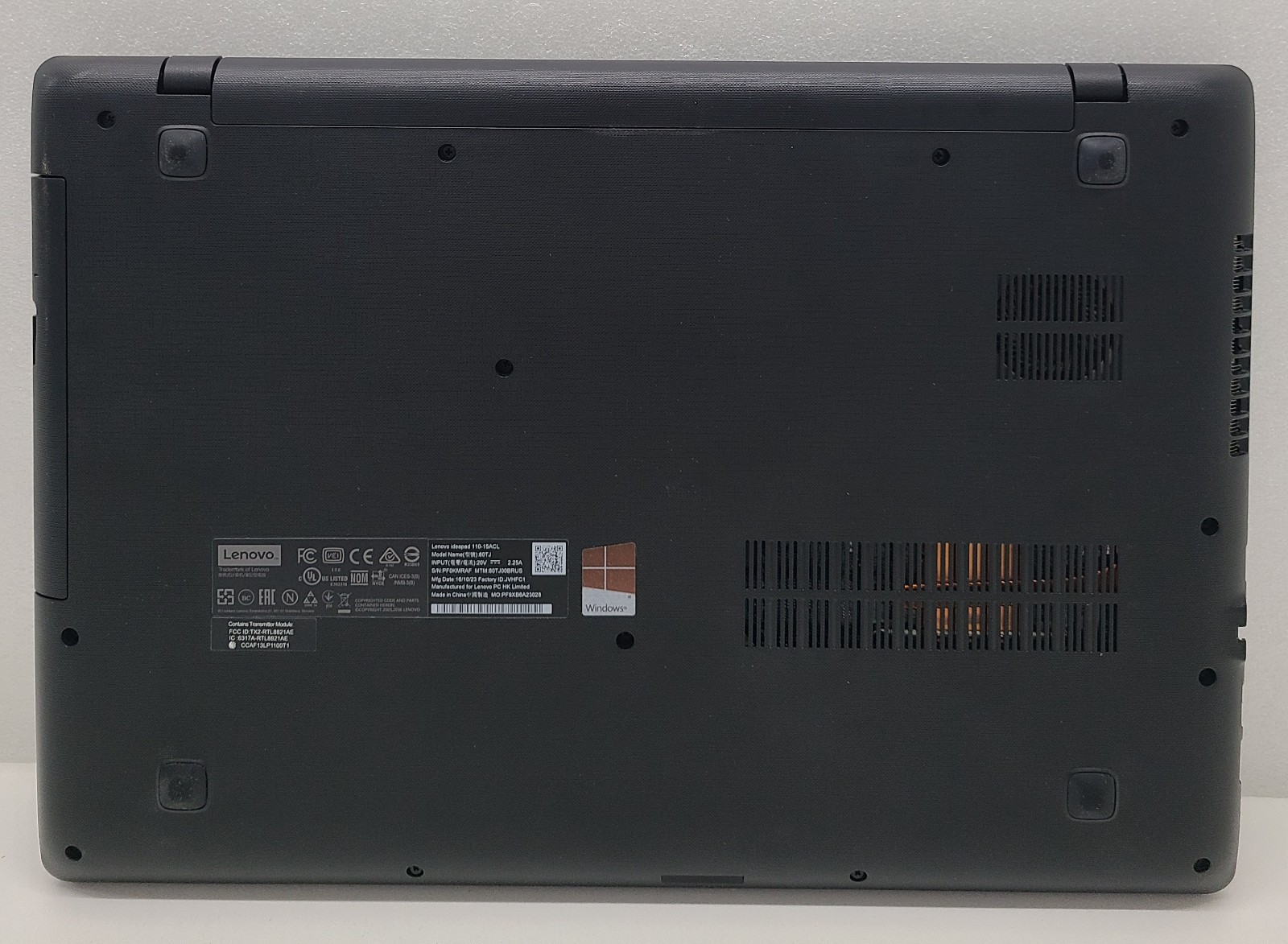 Lenovo Ideapad 110-15ACL 15.6″ Laptop AMD A4-7210 4GB Ram 1TB HDD NO OS (FL)