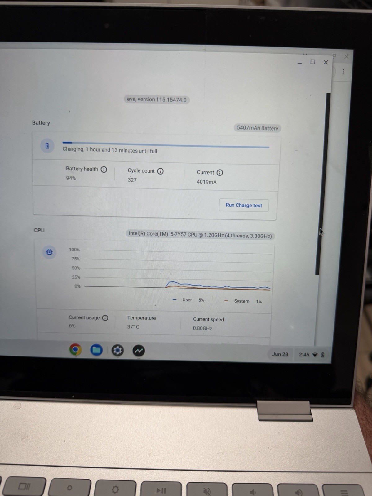 Google Pixelbook C0A Chromebook 12.3 TouchScreen i5-7Y57 1.2Ghz 8GB 256GB SSD