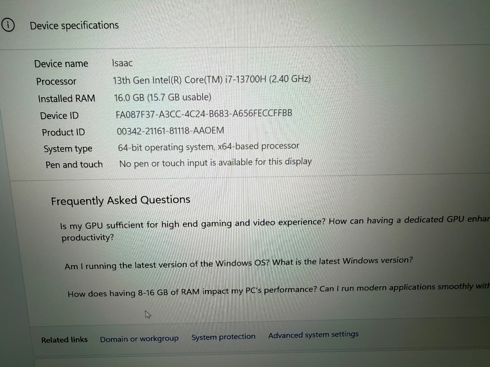Gigabyte AORUS 17 Laptop- i7-13700H | RTX 4070 | 16GB RAM | 1TB SSD
