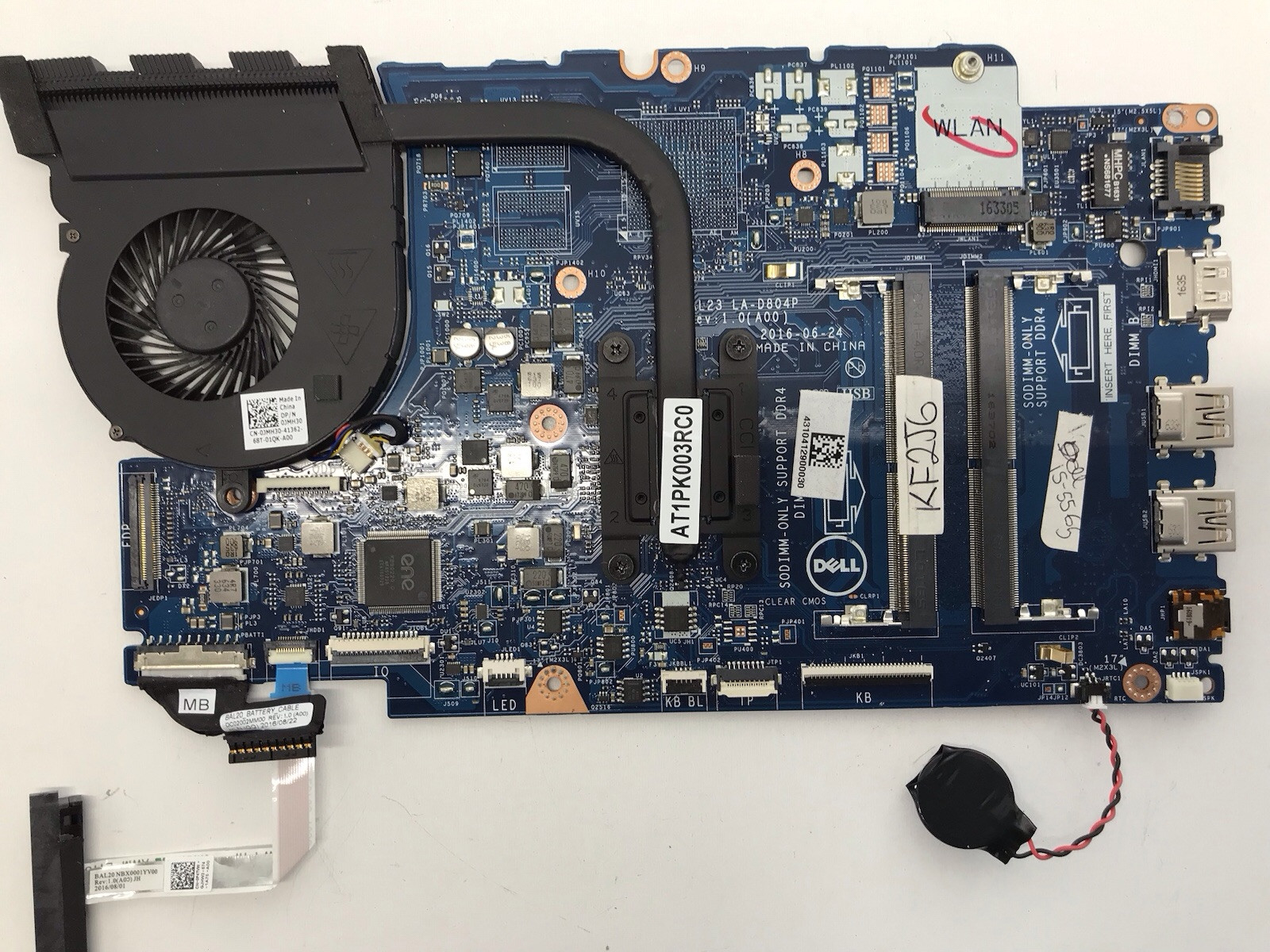 Dell Inspiron 5765 5565 5000 15.6″ AMD A9-9400 2.4GHz Motherboard LA-D804P KF2J6