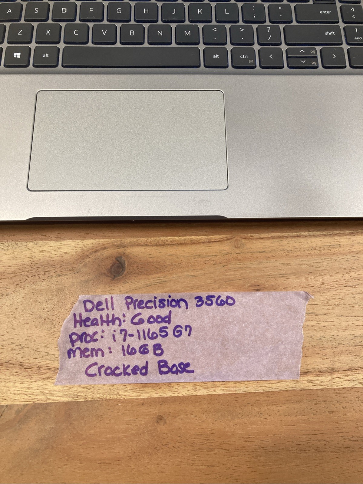 Dell Precision 3560 i7-1165G7 16GB RAM Quadro T500 Laptop (No HDD/OS/Adapter)