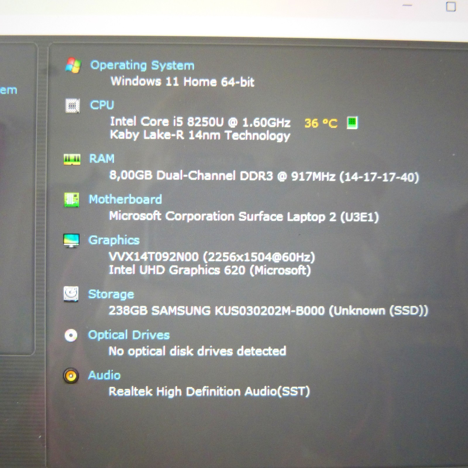 Surface Laptop 2 POWER METAL 13″ 2K TOUCH l SSD Windows 11 8GB RAM i5 QUAD