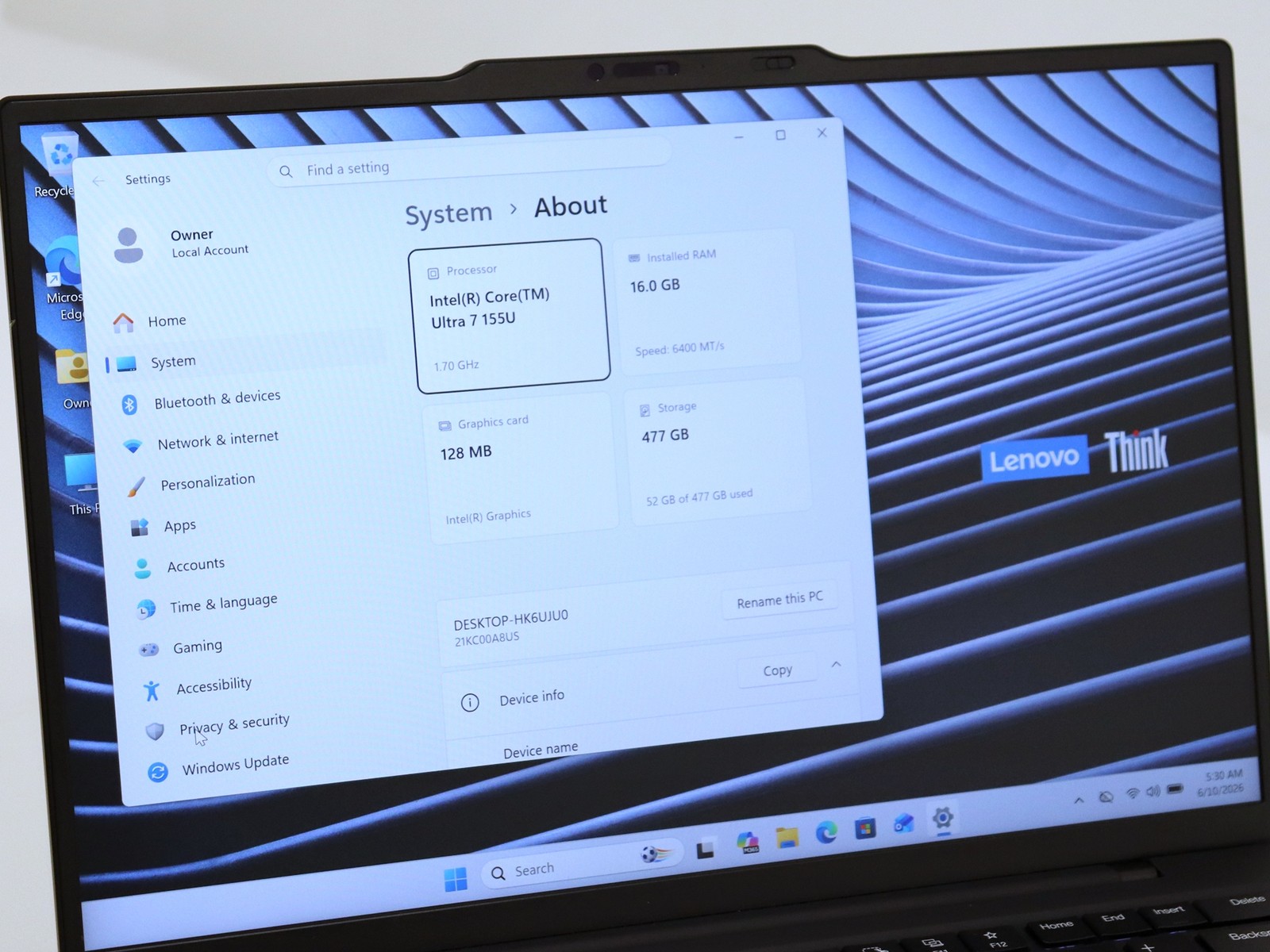 Lenovo ThinkPad X1 Carbon 12th Gen 14.0″ Ultra 7 155U 16GB RAM 512GB NVMe W11P