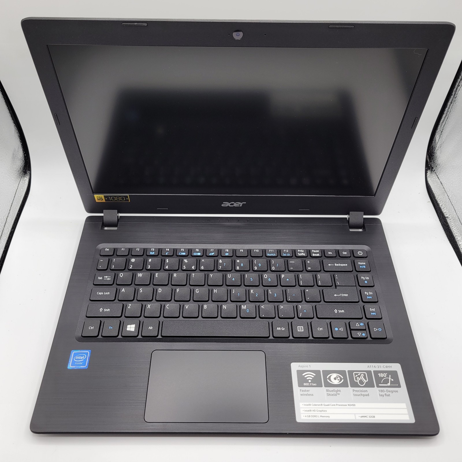 14″ Acer Aspire 1 A114-31-C4HH Laptop Celeron N3450 1.1GHz 4GB RAM – BAD BATTERY