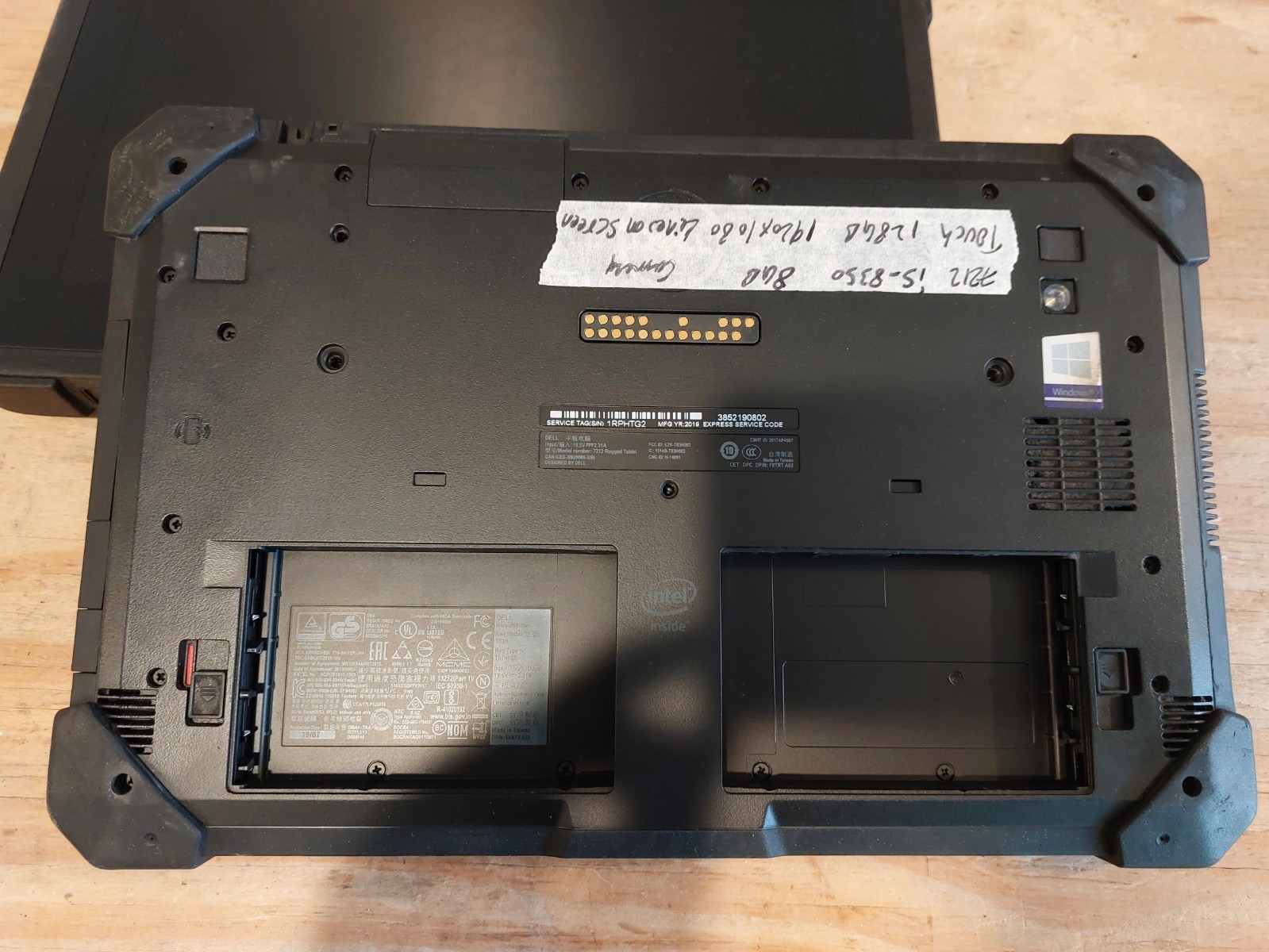 Broken AS-IS Dell Latitude 7212 Rugged Tablet Lot of 3 i5-8350U 8gb 128gb