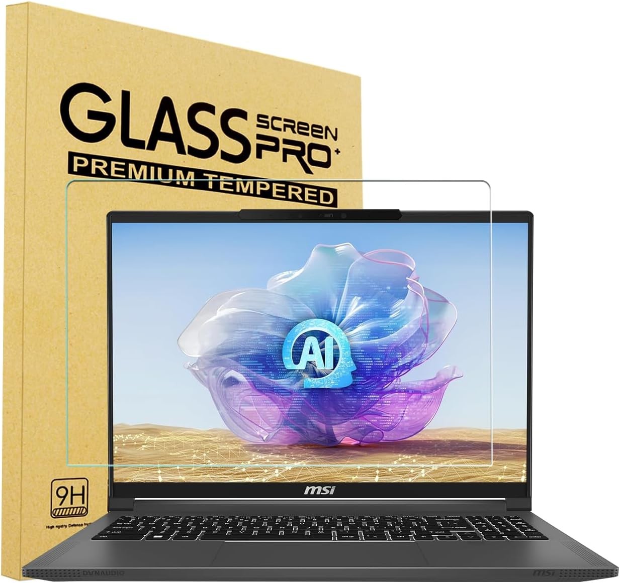 16 Inch Tempered Glass Screen Protector for MSI Stealth 16 AI Studio Laptop, 9H