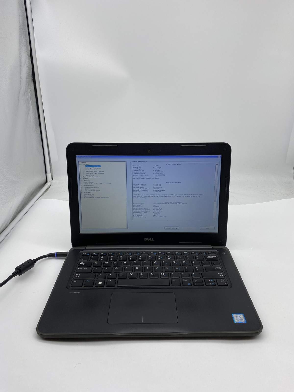 Dell Latitude 3380 Laptop Intel Core i5 7200U 2.5GHz 8GB RAM – No HDD
